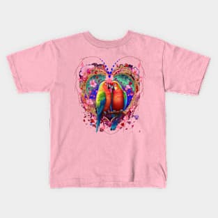 Galentines day and Valentine’s Day lovebirds Kids T-Shirt